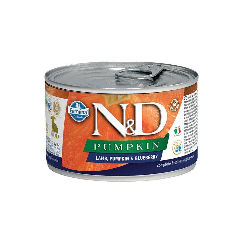 Farmina Natural & Delicious Pumpkin Mini Puppy Con Agnello Zucca E Mirtillo Per Cani Cuccioli 140g-1