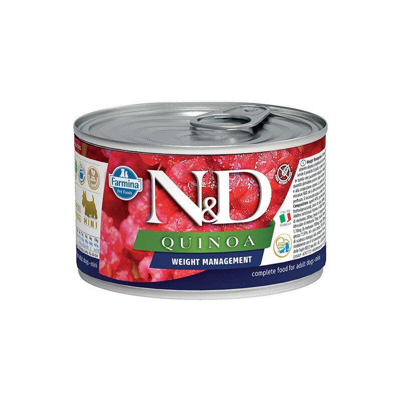 Farmina Natural & Delicious Quinoa Mini Weight Management Per Cani Adulti 140g-1