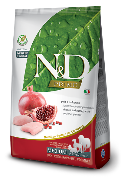 Farmina N&D Prime Pollo E Melograno Cani Adulti Medium Universal Kibble Sacco 12kg-3