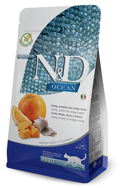 Farmina N&D Ocean Aringa E Zucca Gatti Adulti Sacco 1,5kg-2