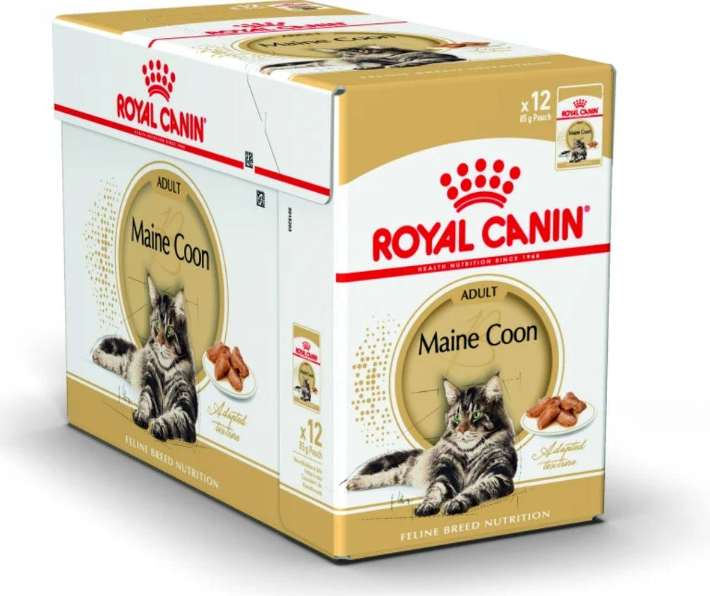 Royal Canin Umido Gatto Adulto Maine Coon Multipack Mousse 12 Bustine Da 85gr-2