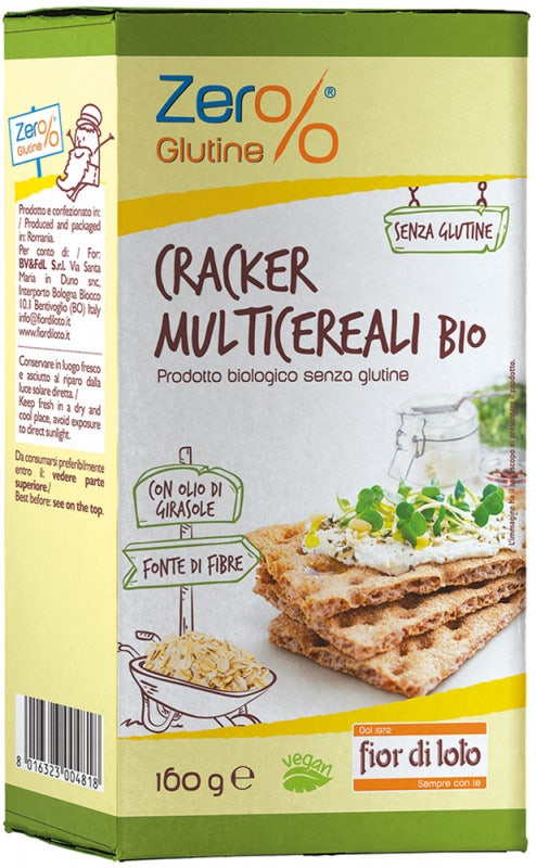 Fior Di Loto Zer% Crackers Multicereali Bio 160g-2