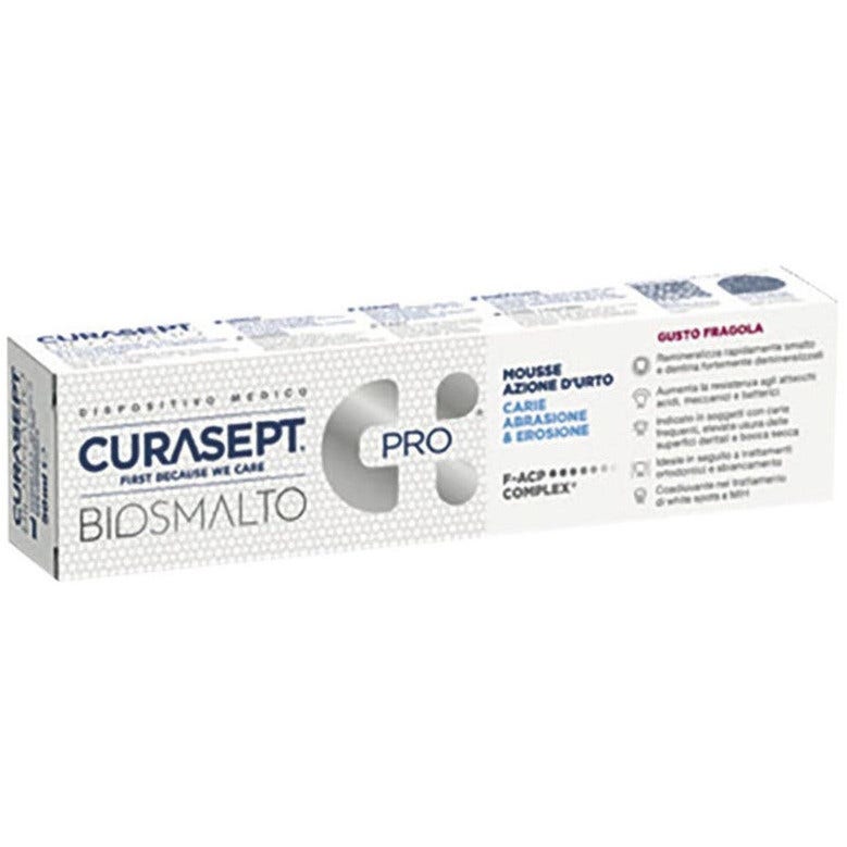 Curasept Biosmalto Carie Mousse Fragola 50ml-2