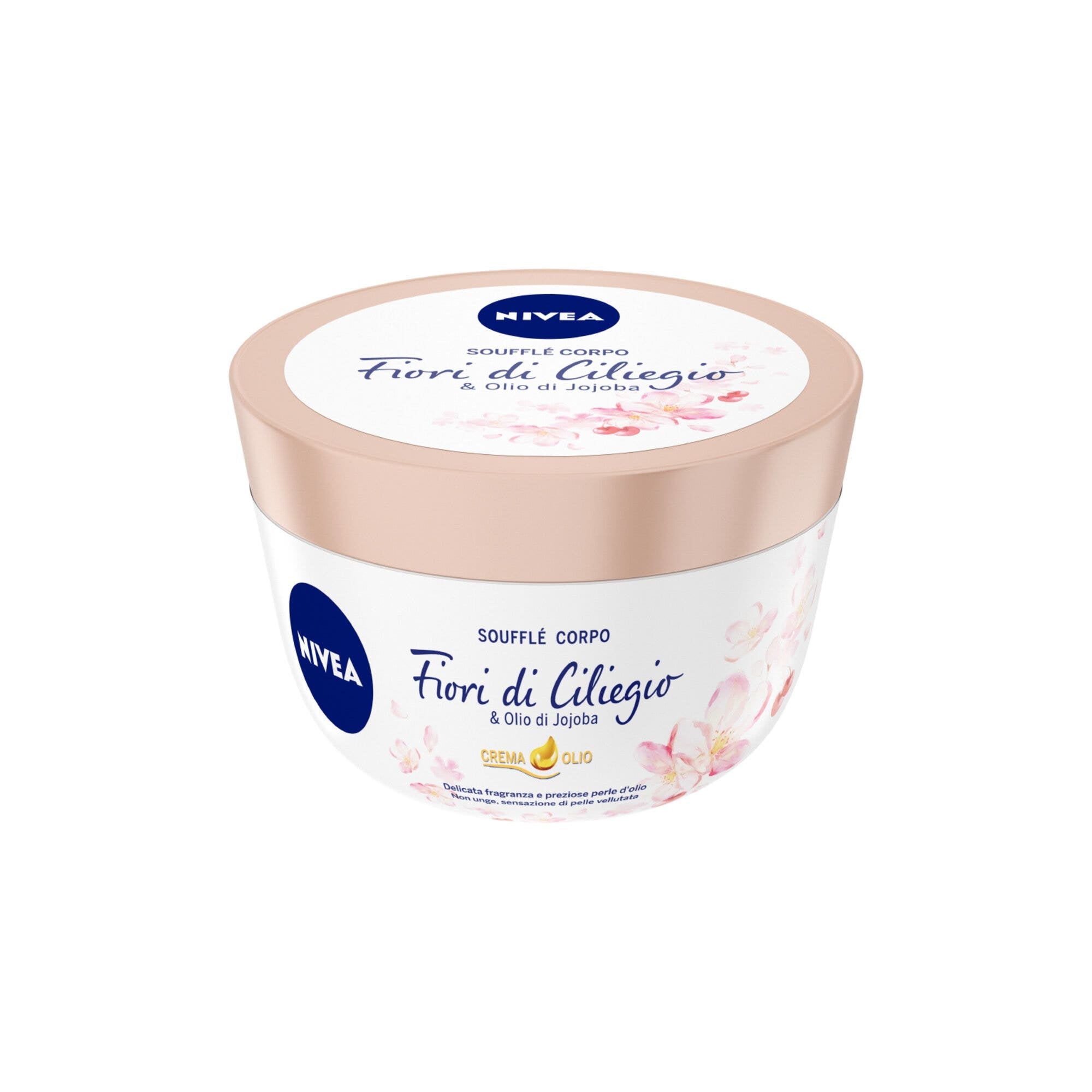 Nivea Soufflé Corpo Fiori Di Ciliegio & Olio di Jojoba Crema Corpo Idratante Leggera 200ml-1