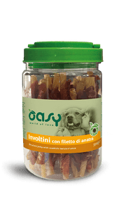 Oasy Snack Dog Involtini Con Filetto Di Anatra Per Cani 350g-2