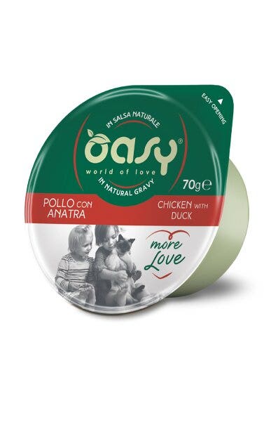 Oasy More Love Gatto Pollo con Anatra 70g-1