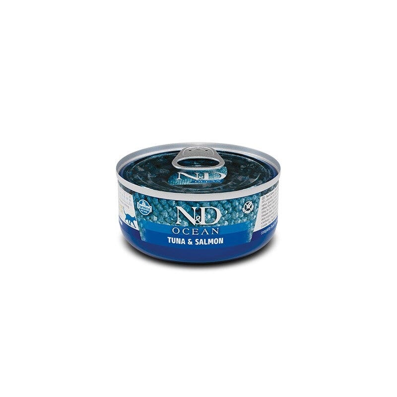 Farmina Natural & Delicious Ocean Con Tonno E Salmone Per Gatti Adulti 80g-1