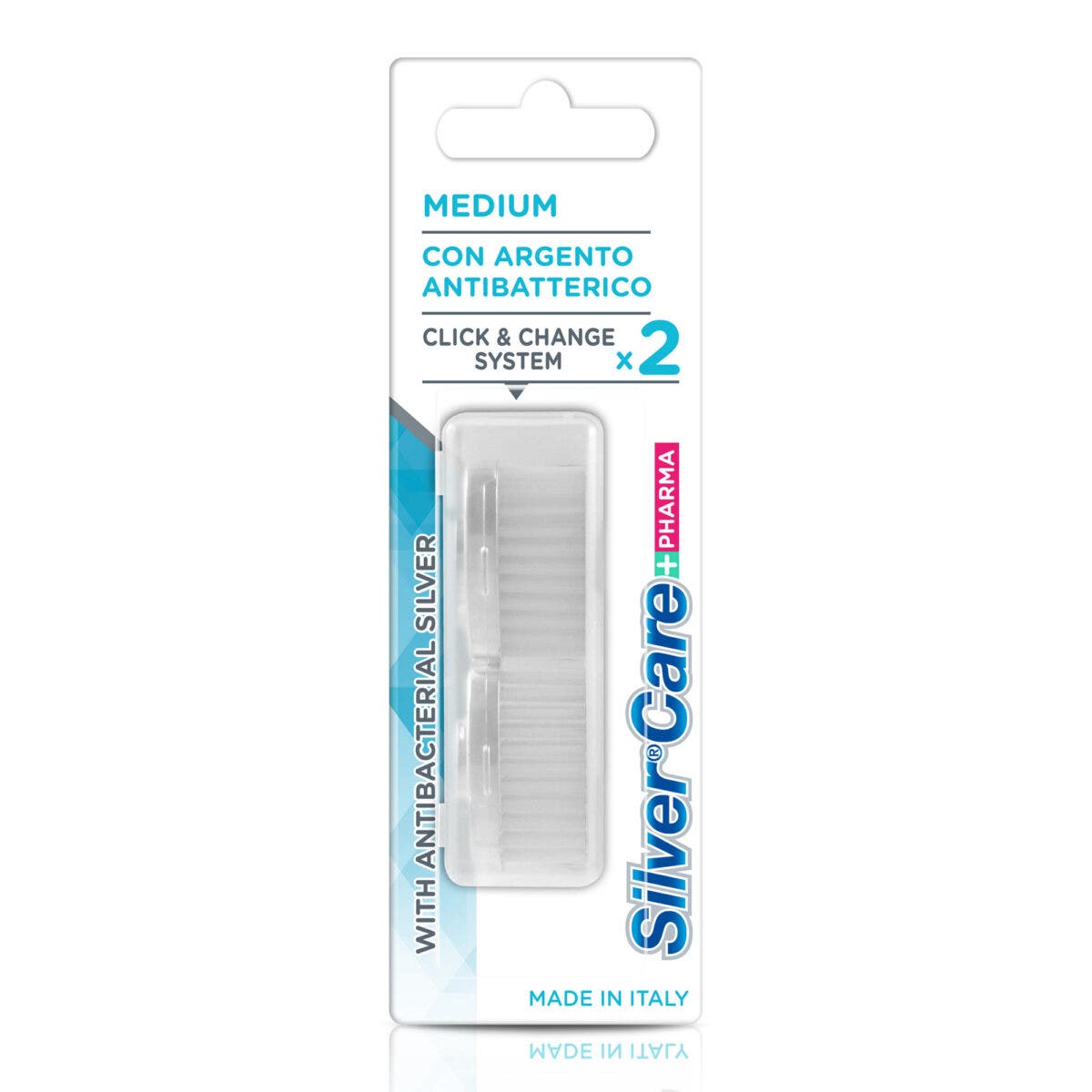 Silvercare Ricarica Spazzolino Media 2 Pezzi-1