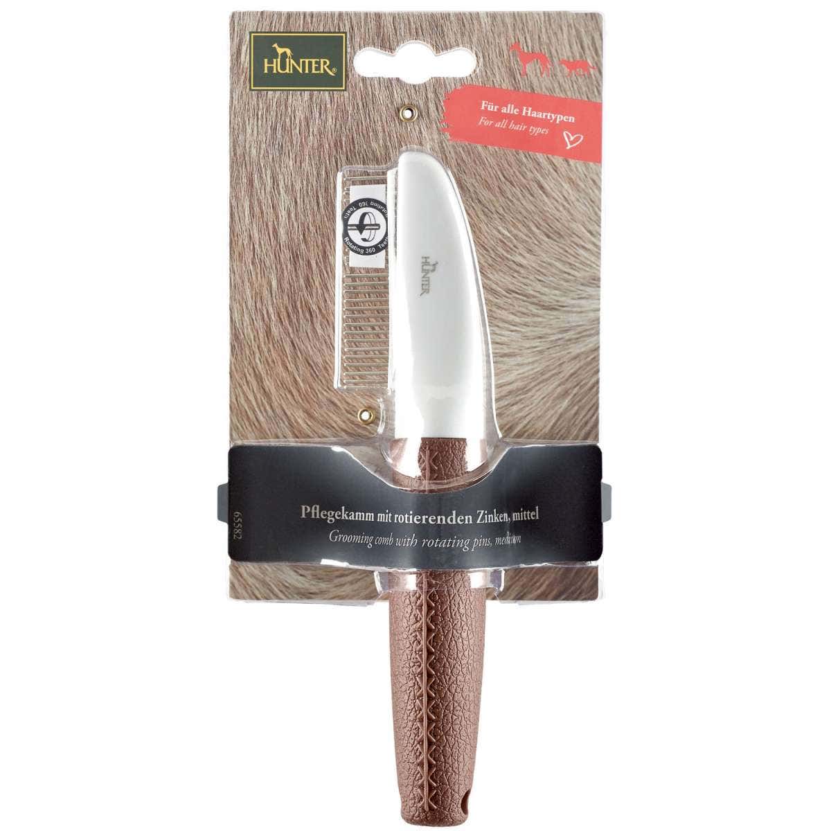Hunter Pettine Toelettatura Con Denti Rotanti Grooming Comb/Redating Teeth 1 Spazzola Taglia M-2
