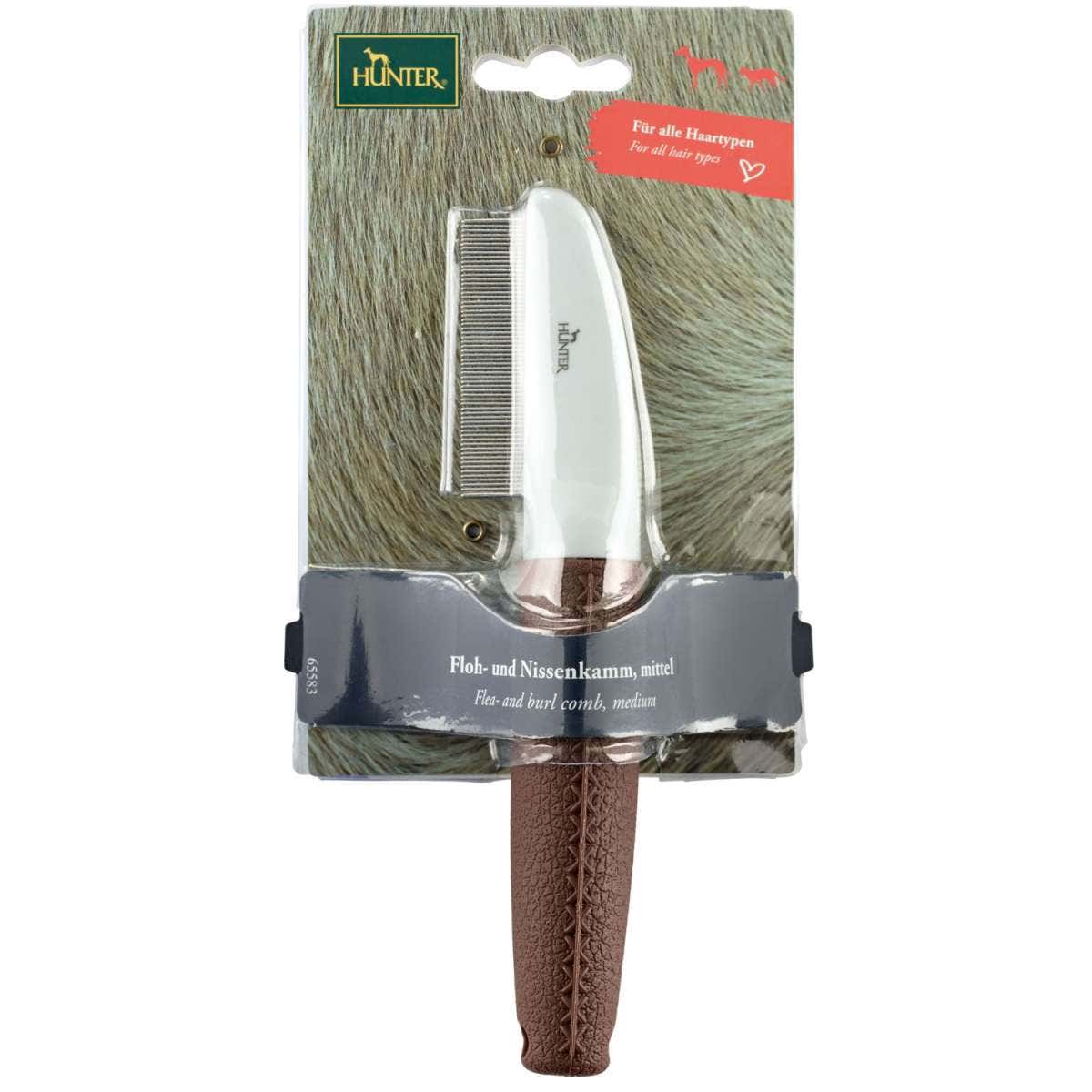 Hunter Pettine Antipulci/pidocchi Flea And Nit Comb 1 Pezzo Taglia L-2