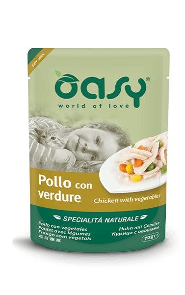 Oasy Specialità Naturale Gatto Pollo con Verdure 70g-1