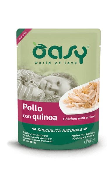 Oasy Specialità Naturale Gatto Pollo con Quinoa 70g-1