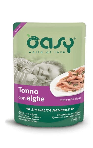 Oasy Specialità Naturale Gatto Tonno con Alghe 70g-1