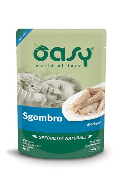 Oasy Specialità Naturale Gatto Sgombro 70g-1