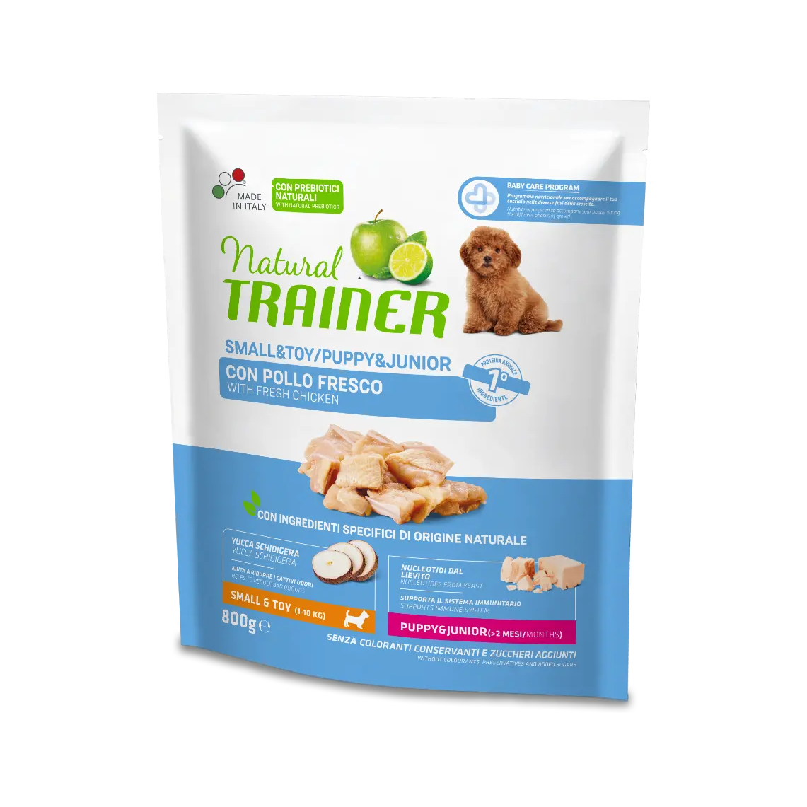 Natural Trainer Crocchette Pollo Cibo Secco Per Cuccioli Taglia Small Sacco 0,8kg-5