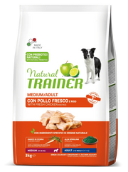 Natural Trainer Crocchette Pollo/Riso Per Cani Adulti Taglia Media Sacco 3Kg-2