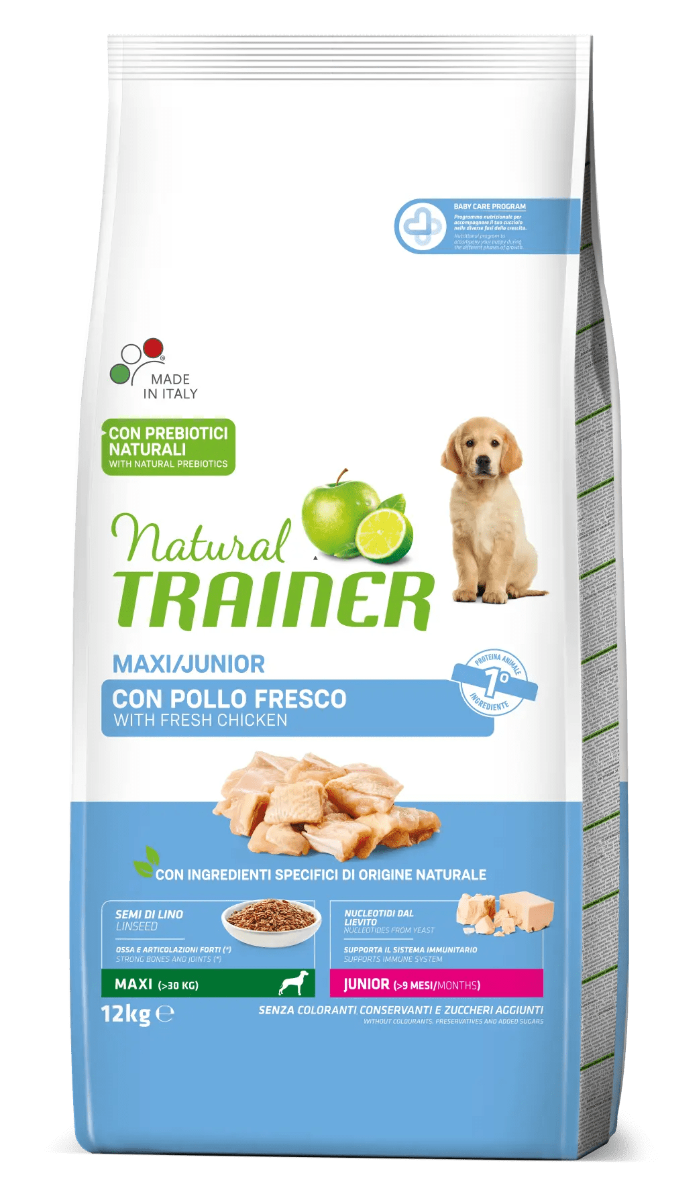 Natural Trainer Crocchette Pollo Per Cuccioli Taglia Grande Sacco 12 Kg-2