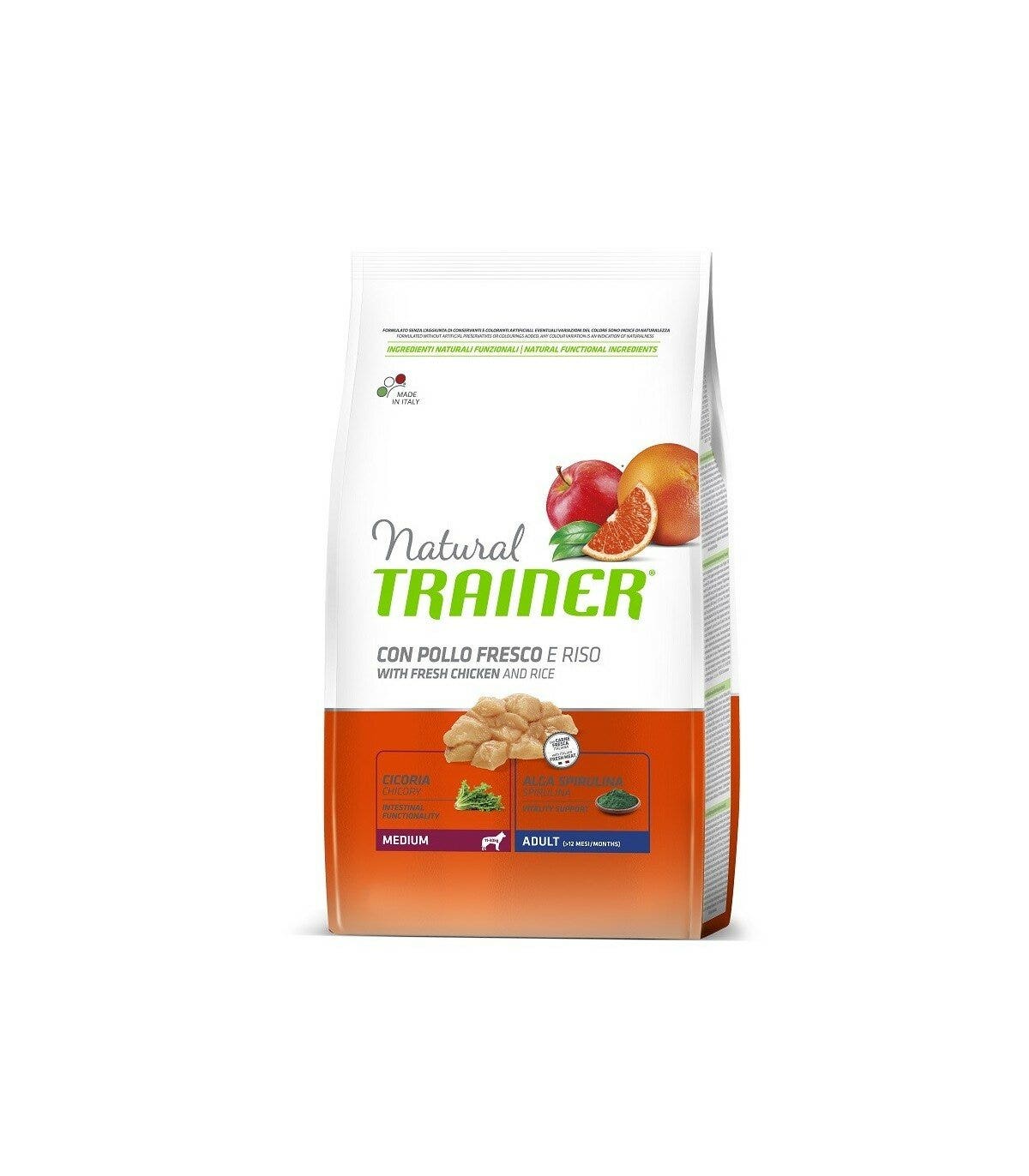 Natural Trainer Crocchette Pollo Cane Adult Medium 12Kg-1