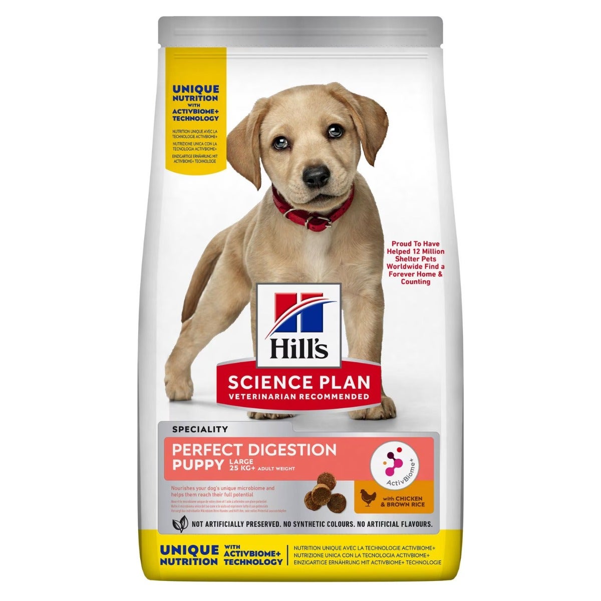 Hill's Science Plan Perfect Digestion Large Breed Puppy Cibo Secco Con Pollo E Riso Integrale Per Cuccioli Taglia Grande Sacco 12kg-4
