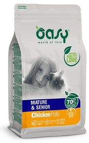 Oasy Lifestage Mature & Senior Pollo Cibo Secco Per Gatti 300g-1