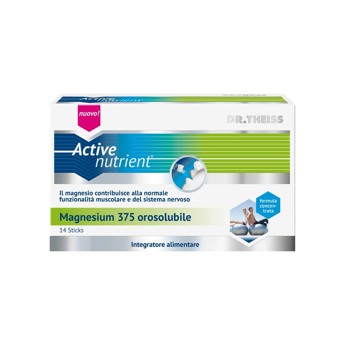 Dr Theiss Active Nutrient Magnesium 375 14 Stick Orosolubili -2