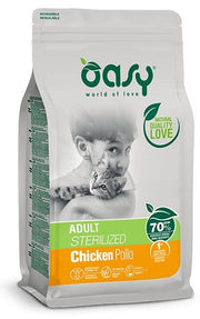 Oasy Lifestage Adult Sterilized Pollo Cibo Secco Per Gatti 300g-1