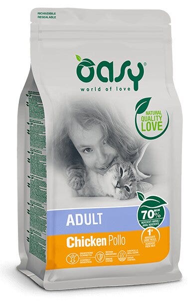 Oasy Lifestage Adult Pollo Cibo Secco Per Gatti 300g-1