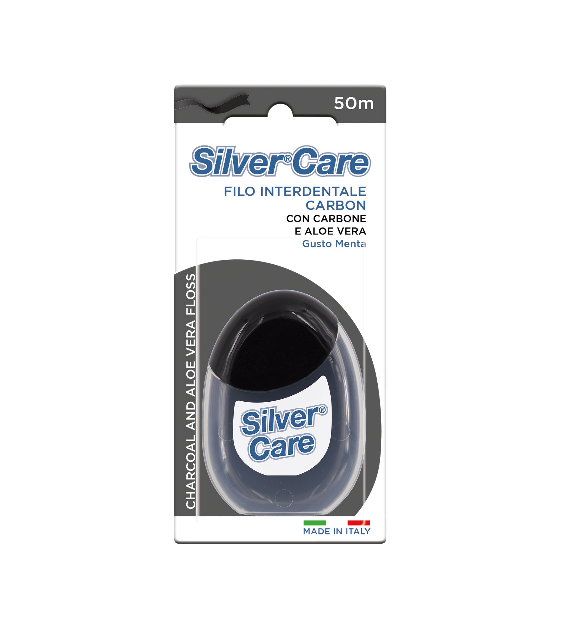 Silvercare Filo Interdentale Carbone Attivo 50m  - 2