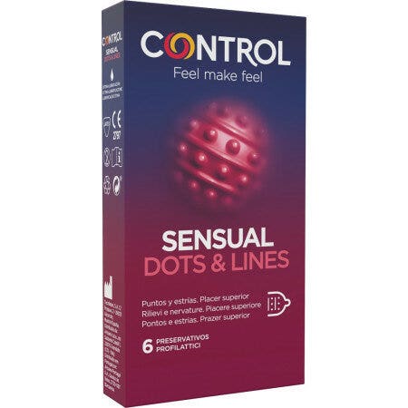 Control Preservativi Sensual Dots&Lines 6 Pezzi-2