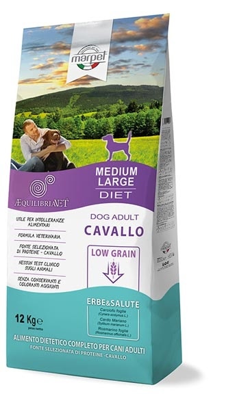 Marpet Aequilibriavet Low Grain Cavallo Cibo Secco Per Cani Adulti Taglia Medium Large Sacco 12 Kg-2
