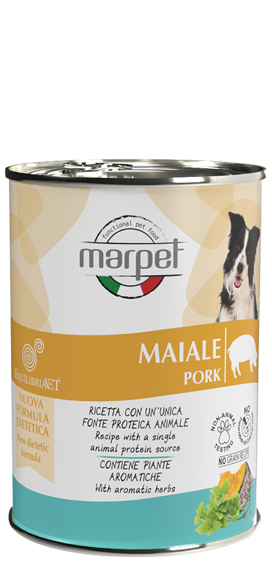Marpet Aequilibriavet Dog Maiale Cibo Umido Per Cani Adulti Scatoletta 400g-3