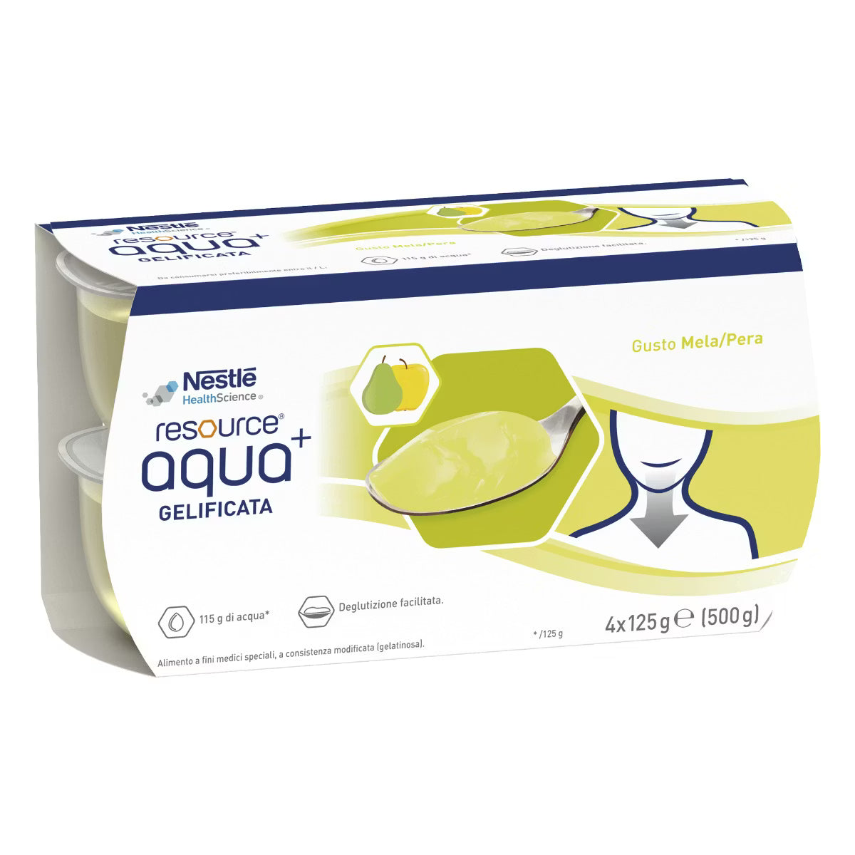 Resource Aqua Bevanda Gelificata Mela Pera 4x125g - 1