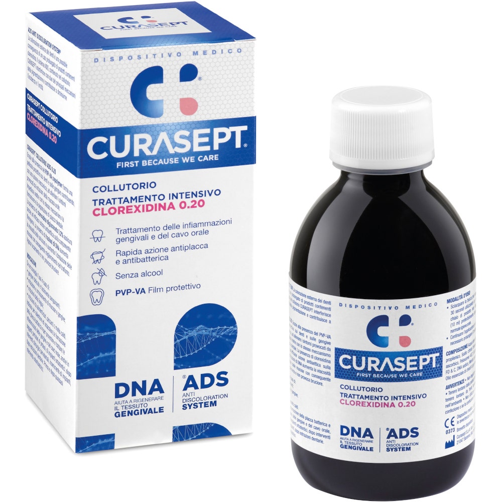 Curasept Collutorio 0,05% ADS + DNA Trattamento Intensivo 200ml-3