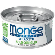 Monge Monoprotein Sfilaccetti Solo Coniglio Cibo Umido Per Gatti Adulti 80g-4
