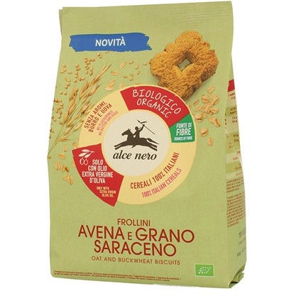 Alce Nero Frollino Avena/Grano Saraceno Bio 250g-2