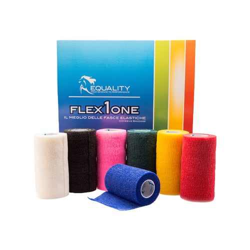 Flex-1-One Fascia Coesiva Elastica Per Equini Blu 7,5cmx4,5m-2