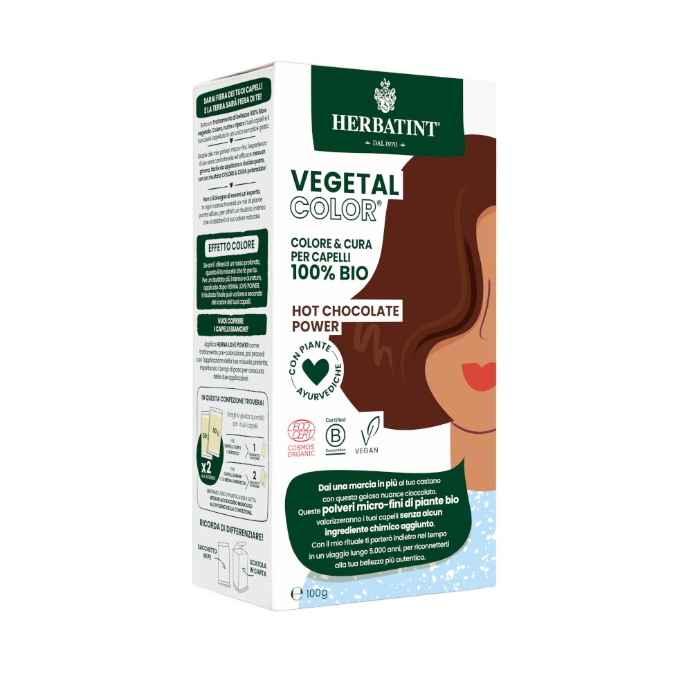 Herbatint Vegetal Color Hot Chocolate Power Cioccolato 100g-4