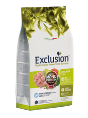 Exclusion Mediterraneo Monoprotein Formula Noble Grain Cibo Secco Con Pollo Cani Adulti Taglia Small Sacco 2kg-2