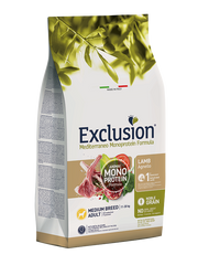 Exclusion Mediterraneo Monoprotein Formula Noble Grain Lamb Crocchette Con Agnello Per Cani Adulti Taglia Media Sacco 12kg-2