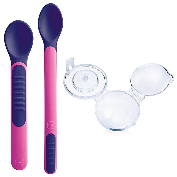 Mam Heat Sensitive Cucchiaini Morbidi Colore Rosa 6 Mesi+-1