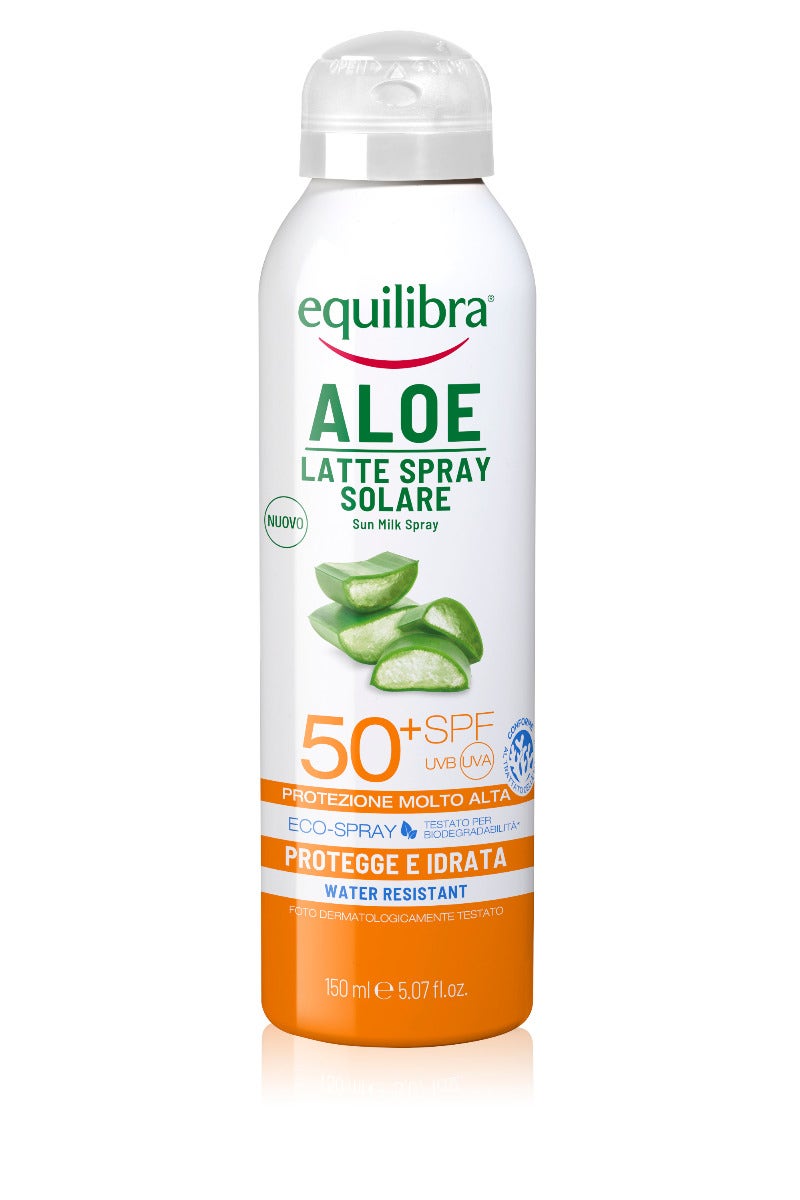 Equilibra Aloe Latte Spray Solare Corpo Pelle Delicata SPF50+ 150ml-3