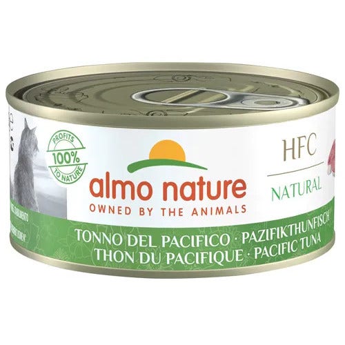 Almo Nature HFC Natural Umido Al Tonno Del Pacifico Per Gatti Adulti Lattina 150g-2
