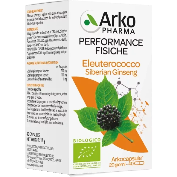 Arkocaps Eleuterococco Bio 40 Capsule-3
