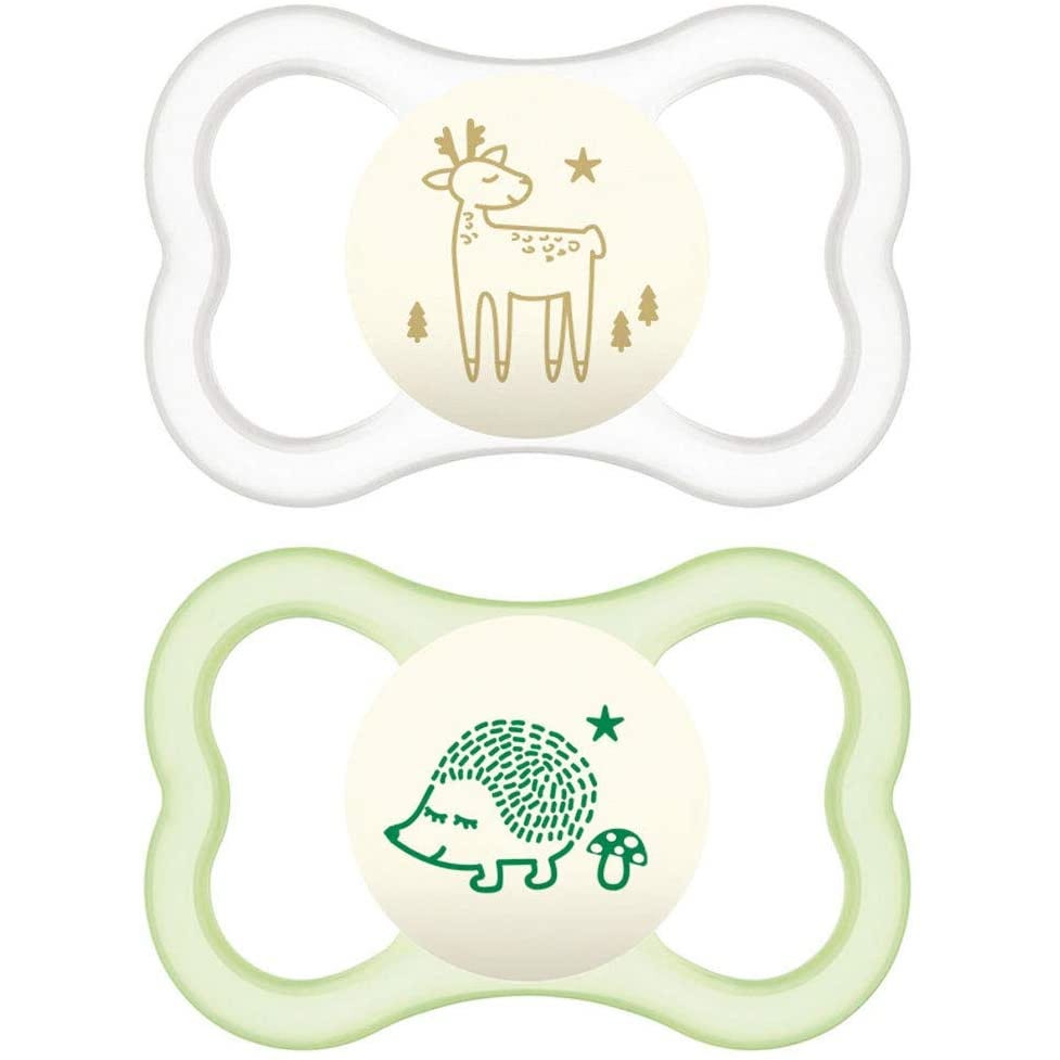 Mam Air Night Ciuccio Luminoso Silicone 6+ Neutro 2 Pezzi  - 1