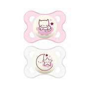 Mam Original Night Succhietto Silicone 2-6 Mesi Femmina 2 Pezzi-1