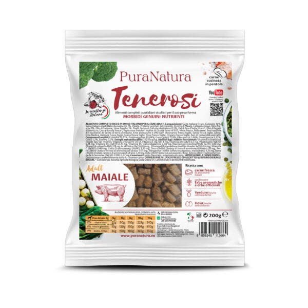 PuraNatura Tenerosi Maiale Cibo Secco Cani Adulti Sacco 200g-2