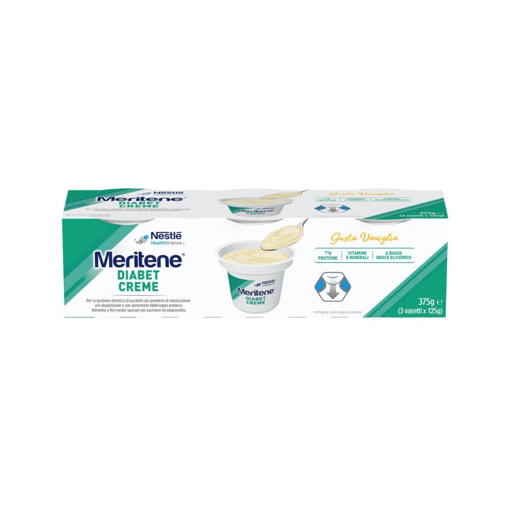 Meritene Diabet Crema Vaniglia 3x125g-1