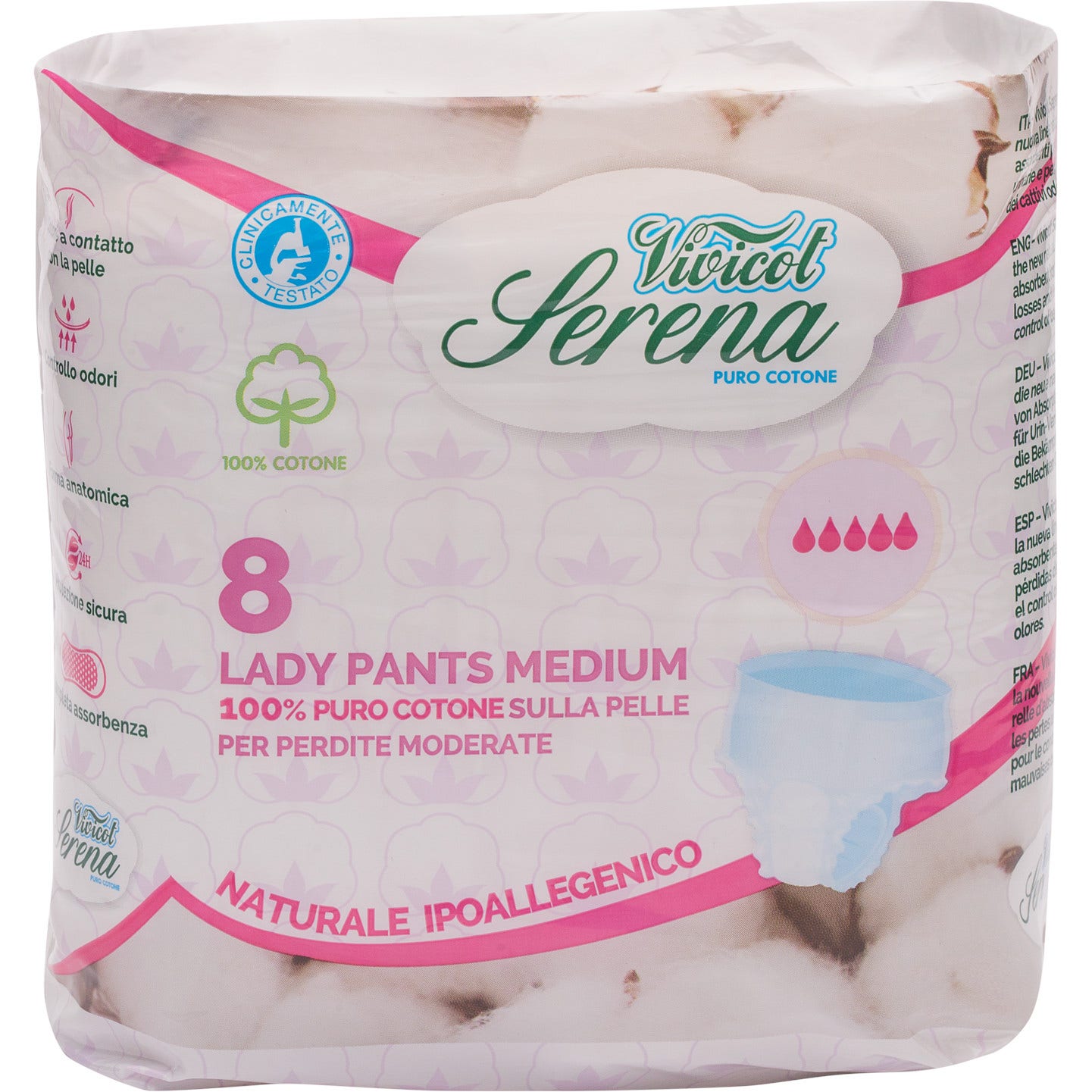 Vivicot Serena Lady Pants Medium 8 Pezzi  - 1