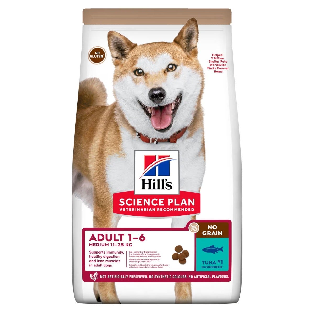 Hill's Science Plan No Grain  Medium Adult Ipoallergenico Cibo Secco Con Tonno Cani Adulti Taglia Media Sacco 2,5kg-2