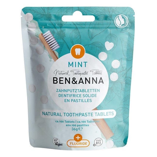 Ben & Anna Dentifricio Pastiglie Naturali Con Fluoro 100 Pezzi-2